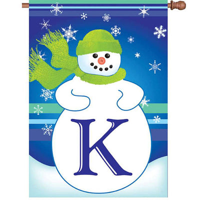 WINTER MONOGRAM Standard Size Flags - 28" x 40" Premier