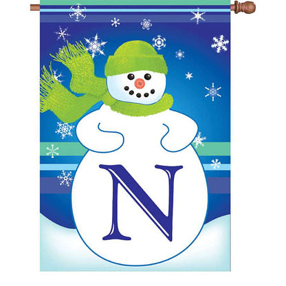 WINTER MONOGRAM Standard Size Flags - 28" x 40" Premier
