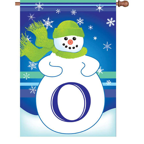 WINTER MONOGRAM Standard Size Flags - 28" x 40" Premier