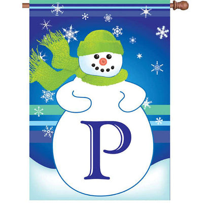 WINTER MONOGRAM Standard Size Flags - 28" x 40" Premier