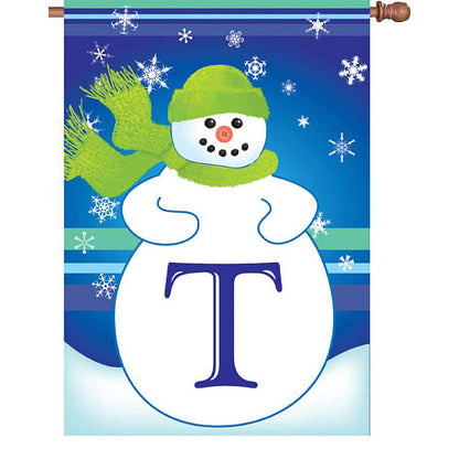 WINTER MONOGRAM Standard Size Flags - 28" x 40" Premier