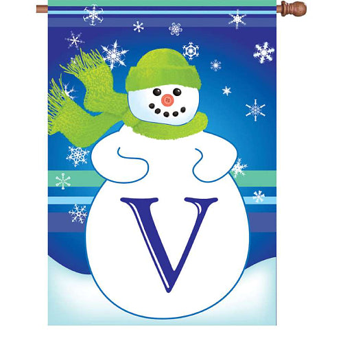 WINTER MONOGRAM Standard Size Flags - 28" x 40" Premier
