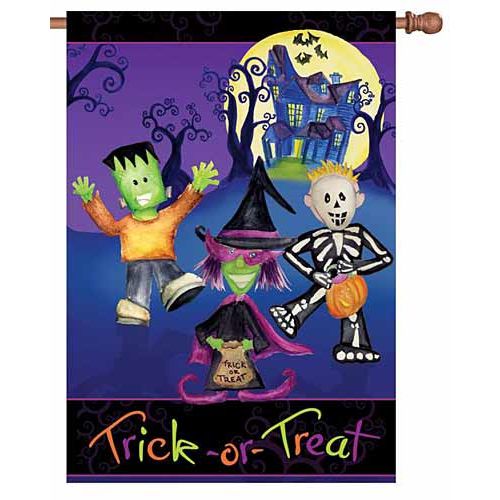 52065_Trick-Or-Treaters-Halloween-standard-size-flag-28-x-40