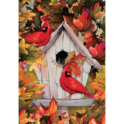 5216FL_Cardinal-Birdhouse-standard-size-flag-28x40-inch