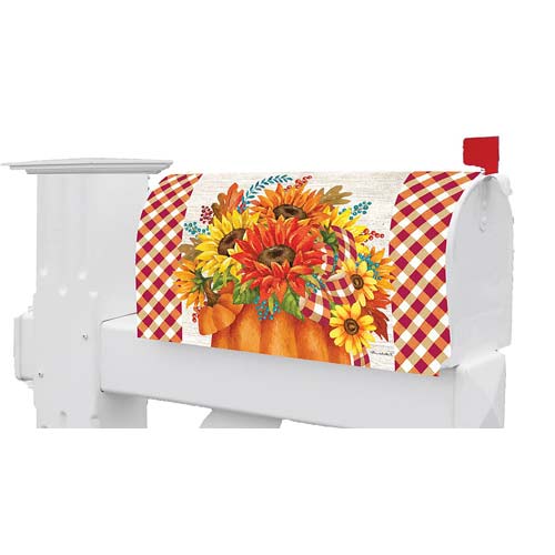 5218MM_Pumpkin Sunflower Mailbox Makeover mailbox cover