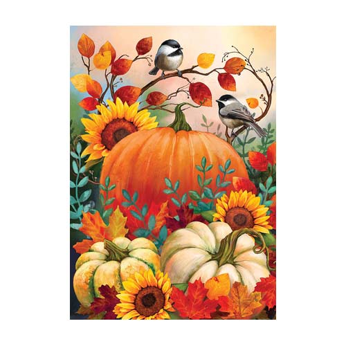 5224FM_Pumpkin-_-Chickadees-garden-size-flag-12-x-18