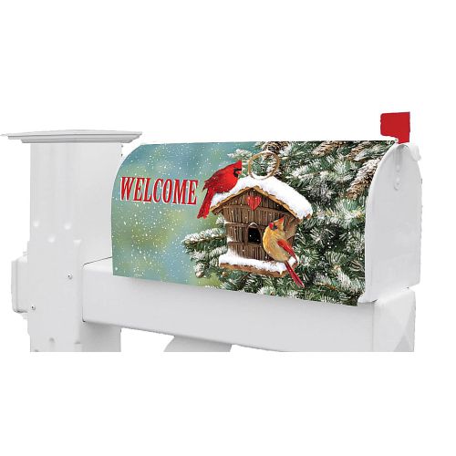 5238MM_Cardinal-Birdhouse-Mailbox-Makeover-magnetic-winter-mailbox-cover