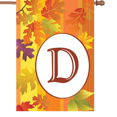 FALL MONOGRAM Standard Size Flags - 28" x 40" Premier