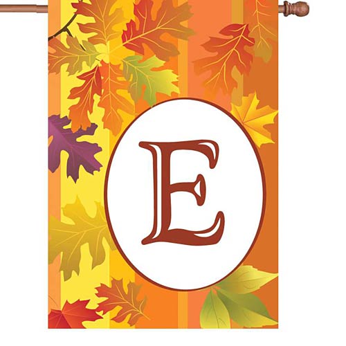 FALL MONOGRAM Standard Size Flags - 28" x 40" Premier