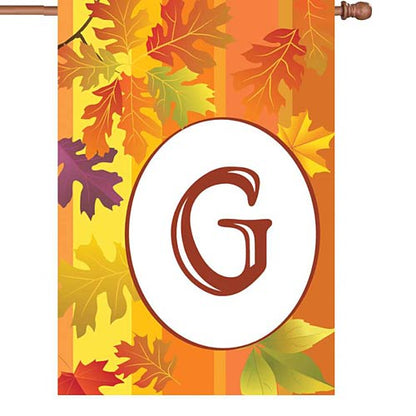 FALL MONOGRAM Standard Size Flags - 28" x 40" Premier
