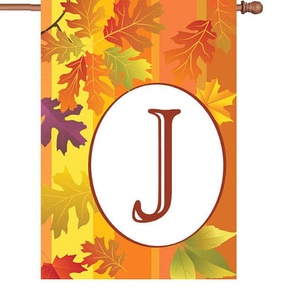 FALL MONOGRAM Standard Size Flags - 28" x 40" Premier
