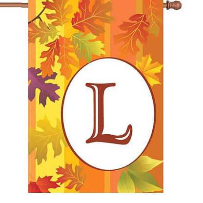 FALL MONOGRAM Standard Size Flags - 28" x 40" Premier