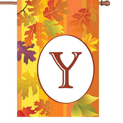 FALL MONOGRAM Standard Size Flags - 28" x 40" Premier