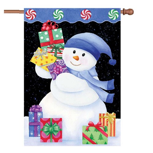 52505_Snowman-Presents-standard-size-Brilliance-Christmas-flag-28-x-40