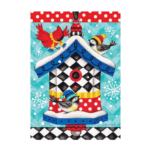 5256FM_Whimsy-Birdhouse-garden-size-winter-decorative-flag-12-x-18