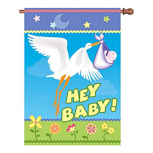 52768_Here-Comes-My-Baby-standard-size-birth-flag-28-x-40