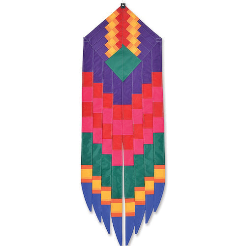 Purple Goddess Earring Hanging Banner - feather-shaped SoundWinds yard banner