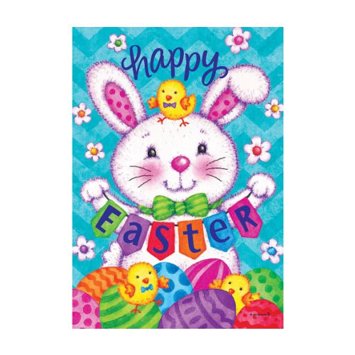 5349FM_Bunny-And-Eggs-garden-size-Easter-flag-12-x-18