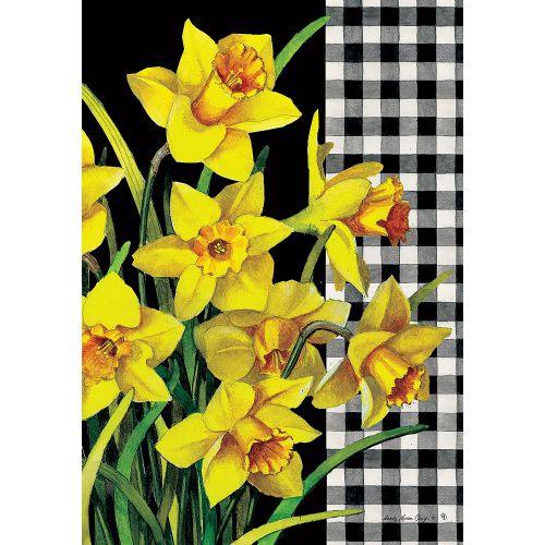 5363FL_Daffodil-Check-standard-size-Spring-flag-28-x-40