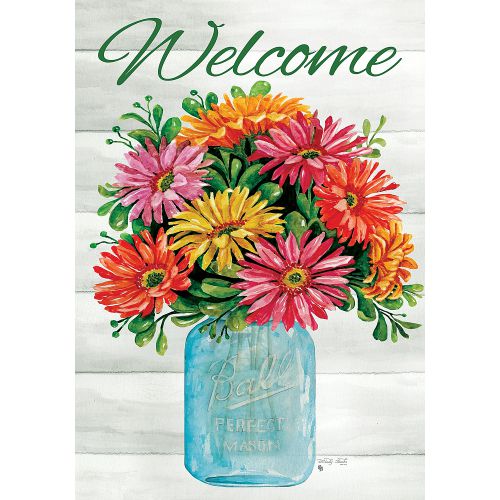 5367FL_Gerbera-Jar-standard-size-Spring-flag-28-x-40