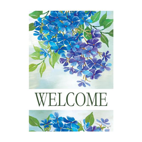 5369FM_Hydrangeas-Welcome-garden-size-welcome-flag-12-x-18
