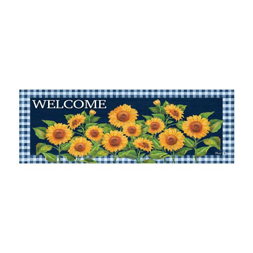 5373SS_Sunflowers-On-Navy-Signature-Sign-Summer-yard-sign