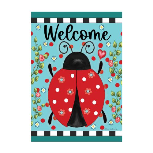 5375FM_Ladybug-Check-garden-size-welcome-flag-12-x-18