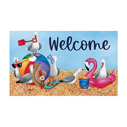 5386M_Silly-Sea-Gulls-indoor-outdoor-shore-welcome-doormat-30-x-18