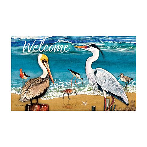 5388M_Shore-Birds-indoor-outdoor-pelican-seagull-crane-welcome-doormat-30-x-18