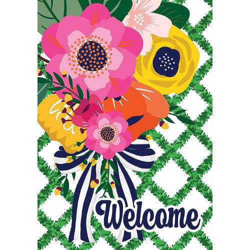 5392FL_Floral-Lattice-standard-size-welcome-welcome-flag-28-x-40