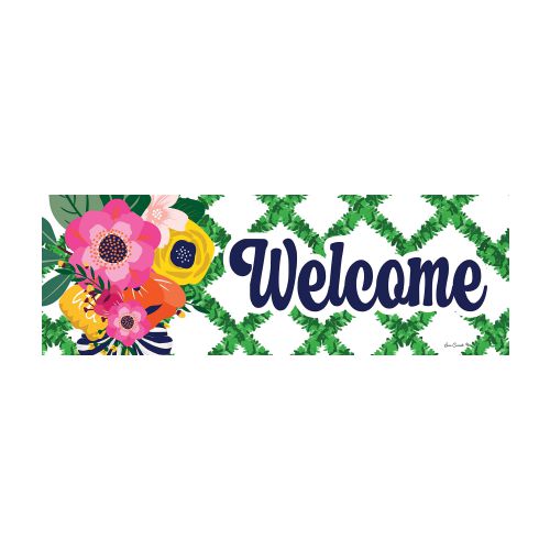 FLORAL LATTICE Signature Sign™, Welcome Yard Sign – Wind Sensations