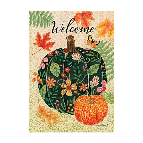 5461FM_Pumpkin-and-Leaves-garden-size-fall-flag-12-x-18