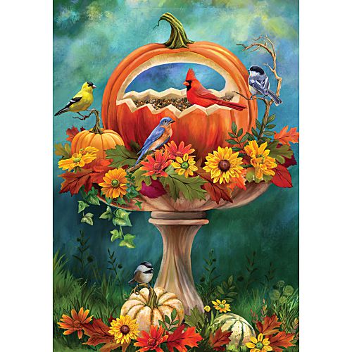 5462FL_Pumpkin-Feeder-standard-size-fall-birdbath-flag-28-x-40