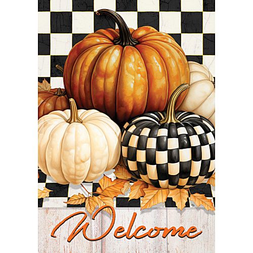 5463FL_Checkered-Pumpkin-standard-size-fall-flag-28-x-40