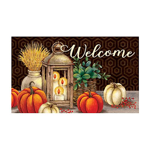 FALL LANTERN Indoor/Outdoor Autumn Welcome Doormat