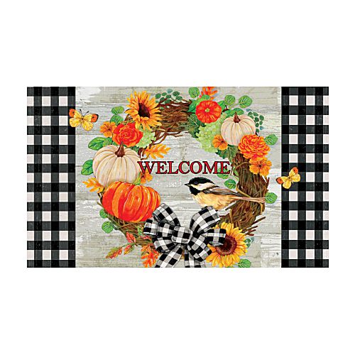 5478M_Pumpkin-Wreath-indoor-outdoor-Fall-doormat-30-x-18