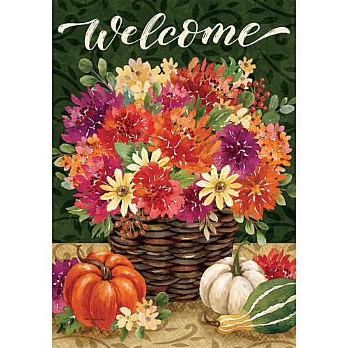 5481FL_Mums-Basket-standard-size-Fall-Welcome-flag-28-x-40