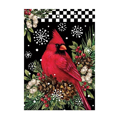 5486FM_Cardinal-Pine-Cone-garden-size-winter-flag-12-x-18