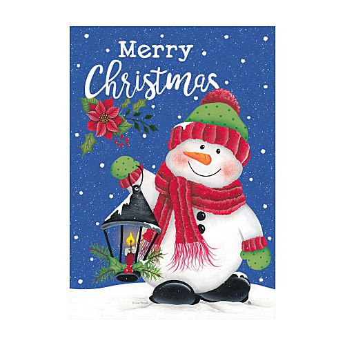 5493FM_Snowman-Lantern-garden-size-Merry-Christmas-flag-12-x-18