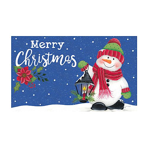 5493M_Snowman-Lantern-indoor-outdoor-Merry-Christmas-doormat-30-x-18