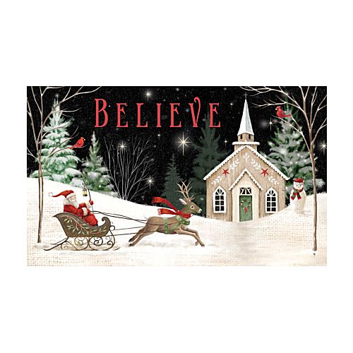 5499M_Church-and-Sleigh-indoor-outdoor-inspirational-Christmas-doormat