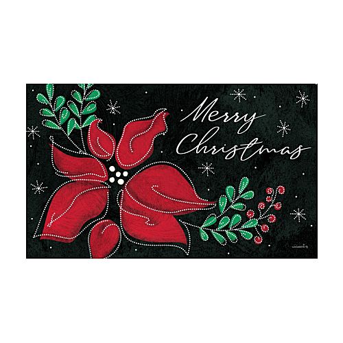 5503M_Poinsettias-On-Black-indoor-outdoor-Christmas-doormat-30-x-18