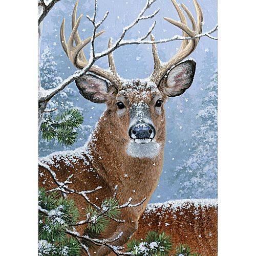 5512FL_Winter-Whitetail-standard-size-winter-deer-flag-28-x-40