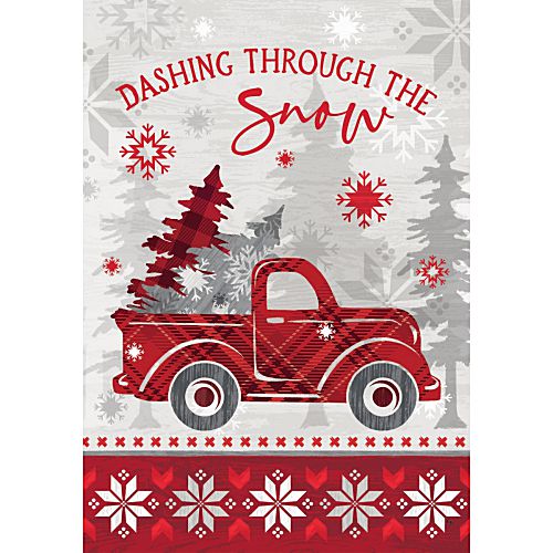 5513FL_Dashing-Truck-standard-size-Christmas-flag-28-x-40