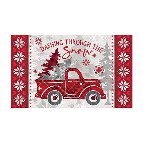 DASHING TRUCK Indoor/Outdoor Christmas Doormat