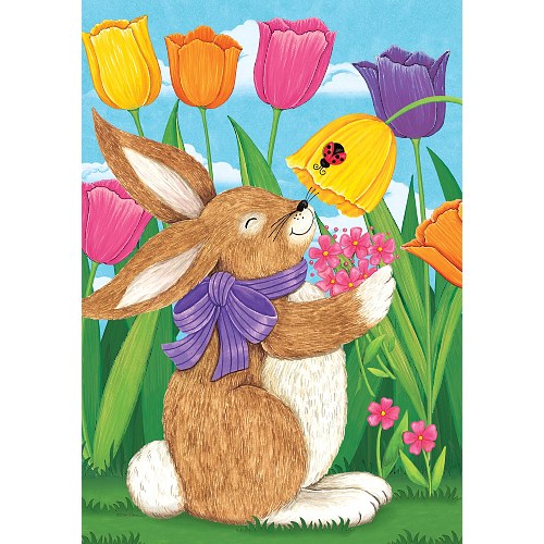 5588FL_Tulip-Bunny-standard-size-Easter-flag-spring-28-x-40