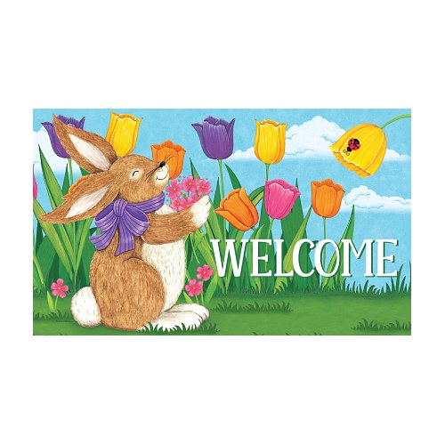 5588M_Bunny-Tulip-indoor-outdoor-Easter-doormat-spring-welcome-30-x-18