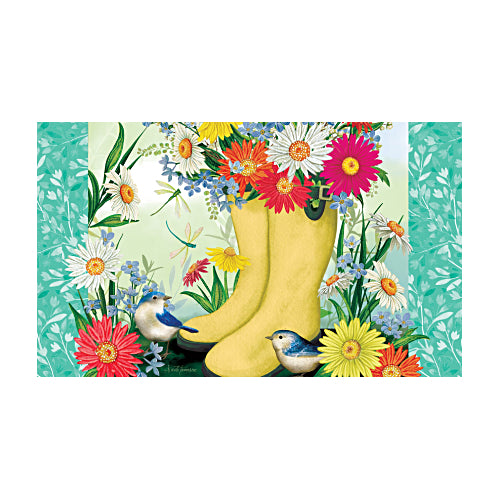 5594M_Daisy-Boots-indoor-outdoor-spring-butterfly-dragonfly-welcome-doormat