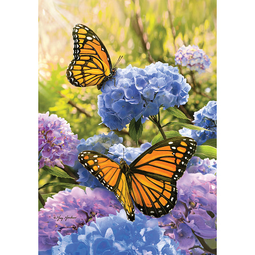 5602FL_Monarch-Hydrangeas-standard-size-butterfly-flag