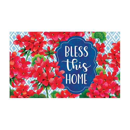 5603MM_Blessed-Geranium-indoor-outdoor-bless-this-home-doormat